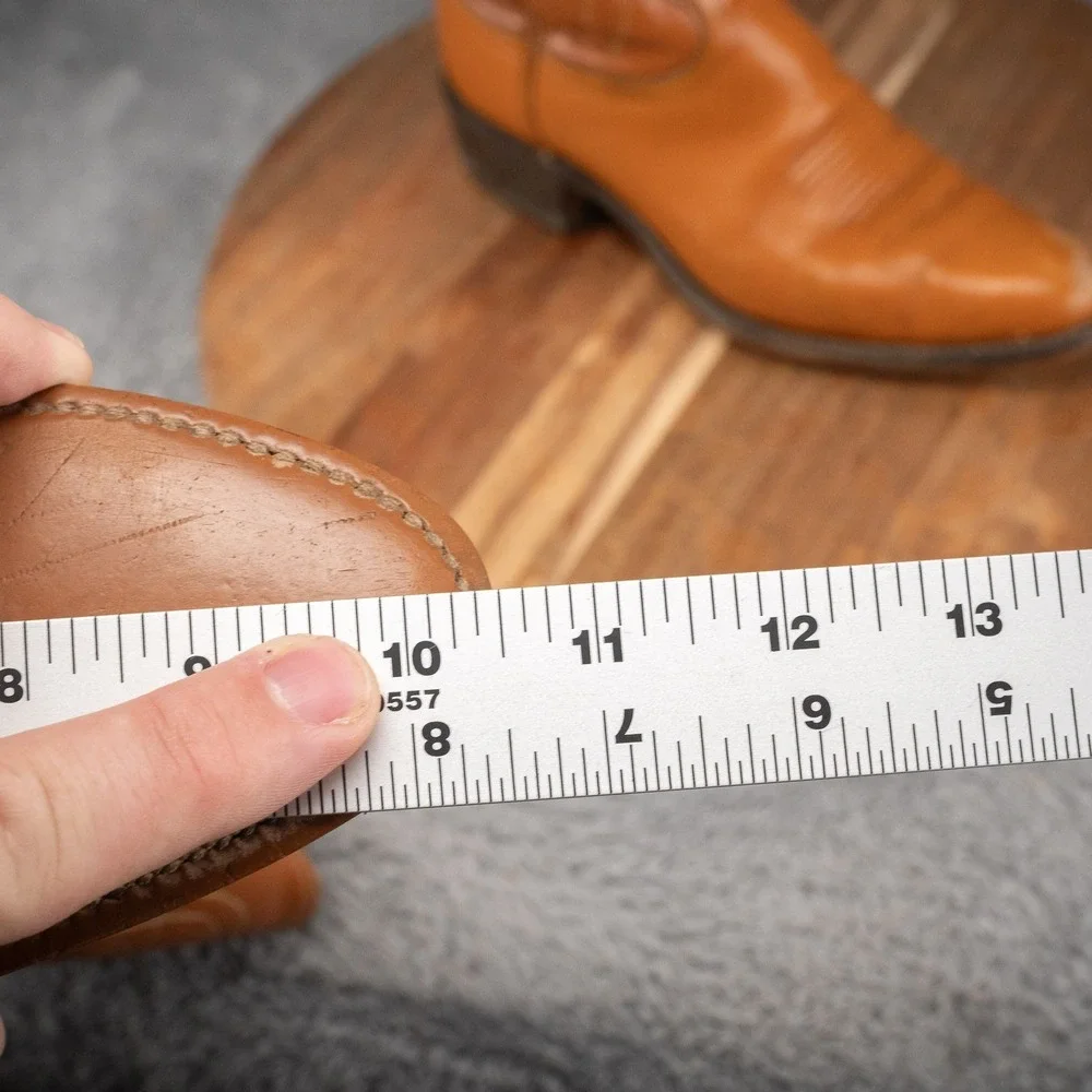 VTG TONY LAMA Boots Pointy Toe Brown‎ Cognac Vintage 6 B